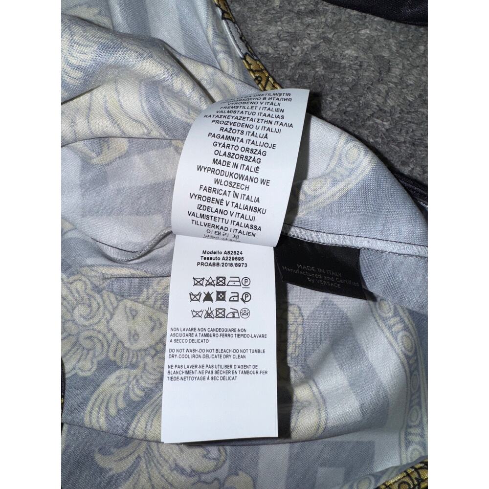 Kith x Versace Lion Tricot Crewneck Black Gold Logo Long Sleeve T-shirt Medium M - Picture 11 of 12